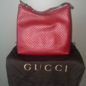 Gucci Margaux Red Shoulder Bag
Micro Guccissima
